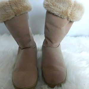 Rampage Adalina,Tan Suede Fleece Lined Boot 8.5 M